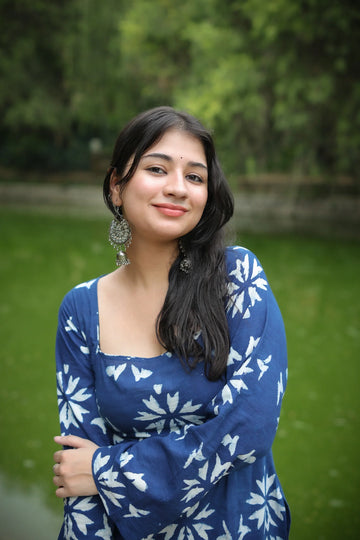Indigo Trendy Short Kurti