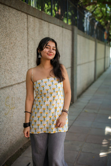 Printed Handblock Short Kurti