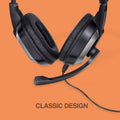 Wired Headset With Adjustable Headband  Noise-isolating Mic Set